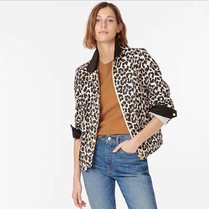 JCREW LEOPARD FIELD JACKET SIZE SMALL NWT